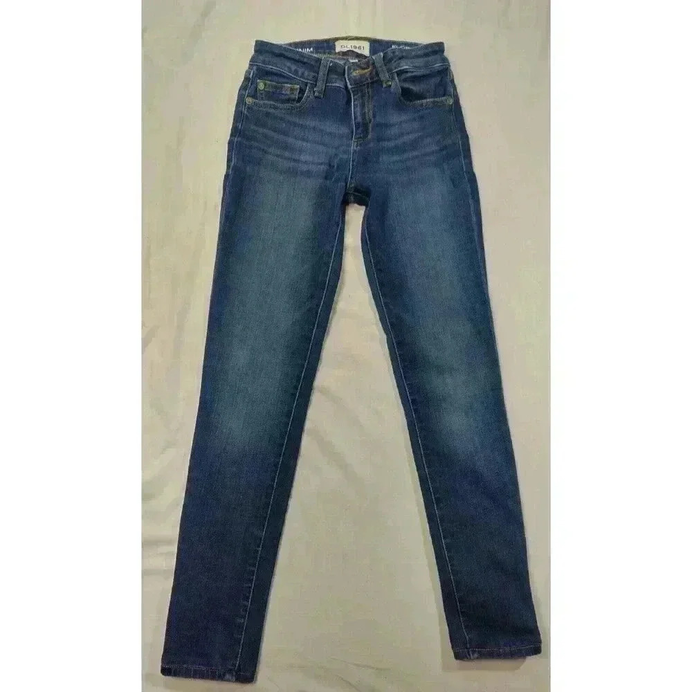 DL1961 Florence Instasculpt Skinny Jeans Dark Wash Blue Size 24 American Cotton